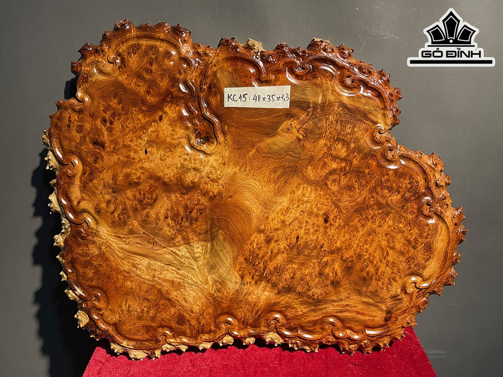 Khay Trà Gỗ Nu Hương Ngang 52 Cao 33 Sâu 1,5 (cm)