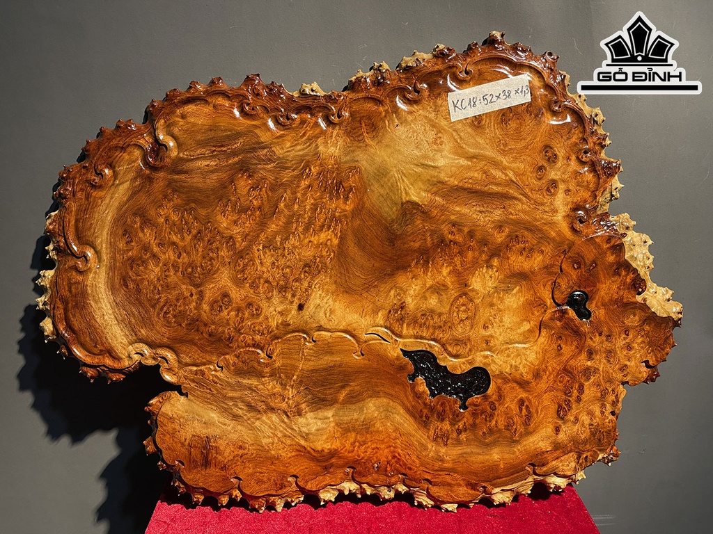 Khay Trà Gỗ Nu Hương Ngang 52 Cao 33 Sâu 1,5 (cm)