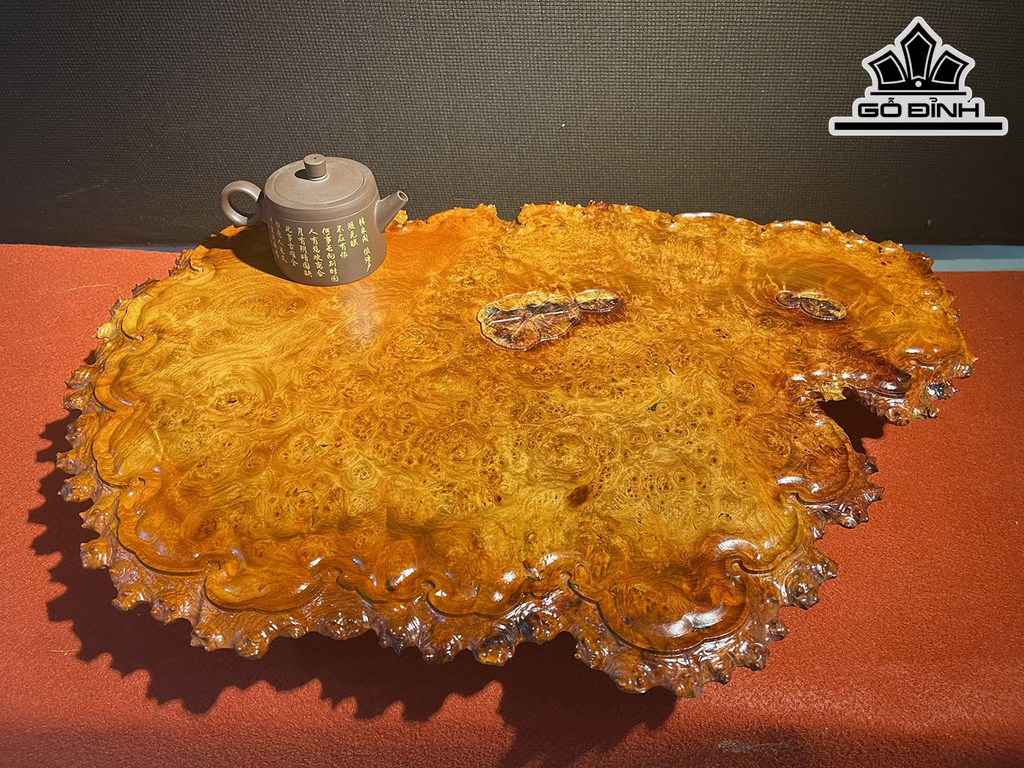 Khay Trà Gỗ Nu Hương Ngang 60 Cao 40 Sâu 1,3 (cm)