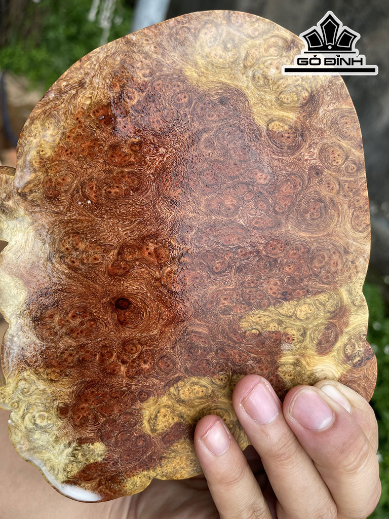 Tượng Phật Di Lặc Gỗ Nu Hương Cao 5,5 Ngang 15 (cm)