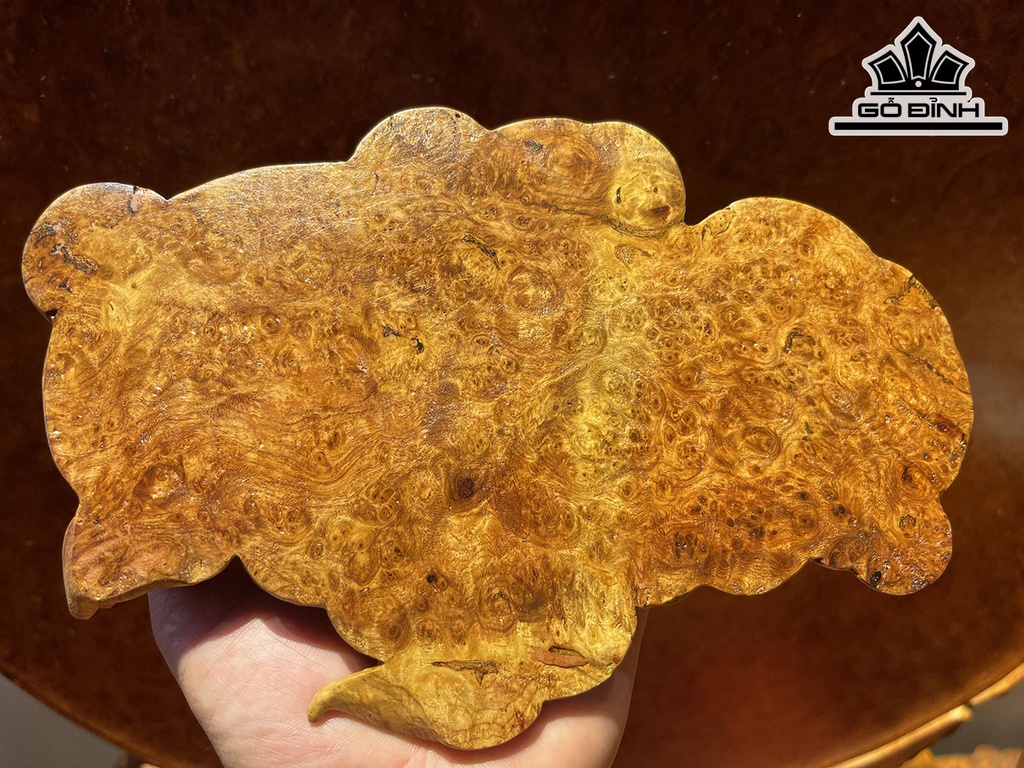 Tượng Phật Di Lặc Gỗ Nu Hương Ngang 20 Cao 14 Sâu 4 (cm)