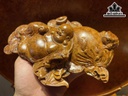 Tượng Phật Di Lặc Gỗ Nu Hương Ngang 20 Cao 14 Sâu 4 (cm)