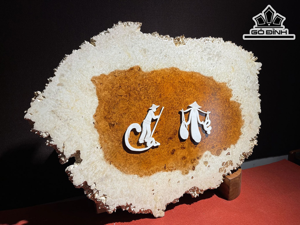 Tranh Chữ Cha Mẹ Gỗ Nu Hương Ngang 70 Cao 50 Sâu 1,1 (cm)