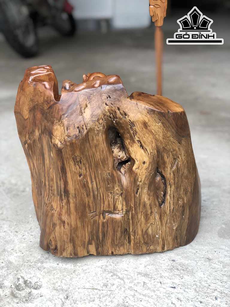 Tượng Quan Công Gỗ Bách Xanh Cao 34 Ngang 34 Sâu 32 (cm)