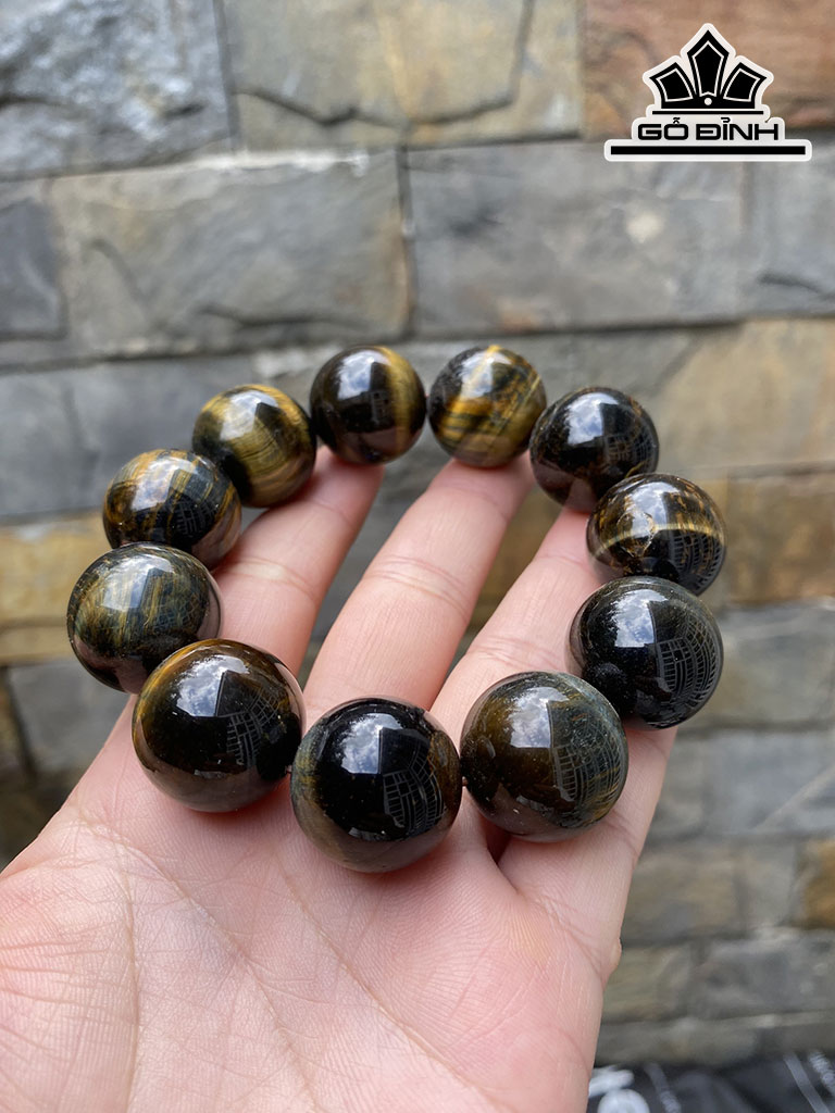 Vòng Tay Đá Mắt Hổ Đường Kính Hạt 20 (mm)