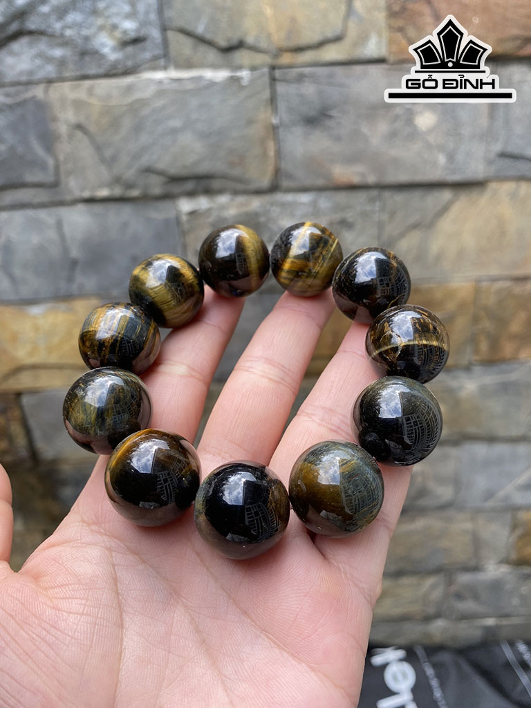 Vòng Tay Đá Mắt Hổ Đường Kính Hạt 20 (mm)