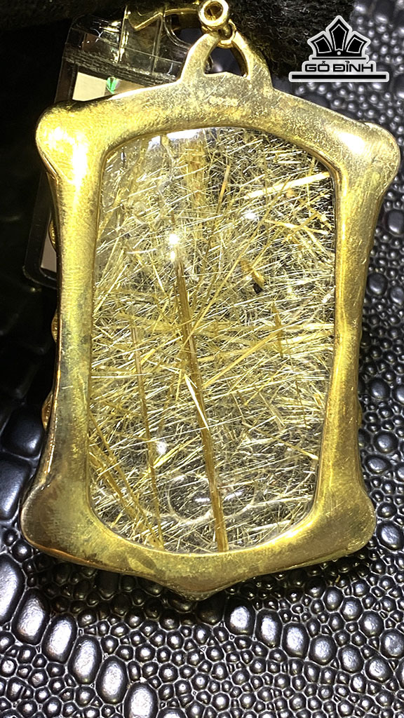 Mặt Dây Chuyền Quan Âm Đá Thạch Anh Tóc Vàng Cao 58,55 Ngang 37,15 (mm) 358,31gr