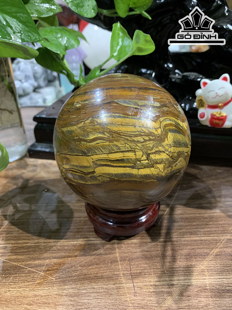 Bi Cầu Đá Mắt Hổ Đường Kính 12 (cm) 2,71kg