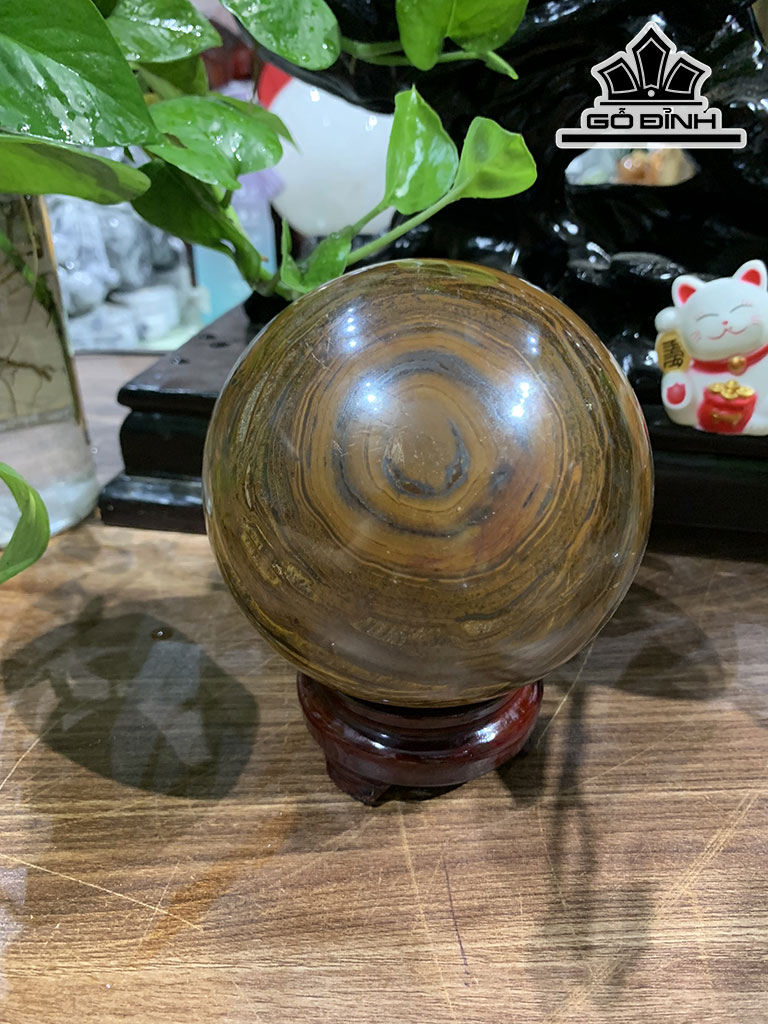 Bi Cầu Đá Mắt Hổ Đường Kính 12 (cm) 2,71kg