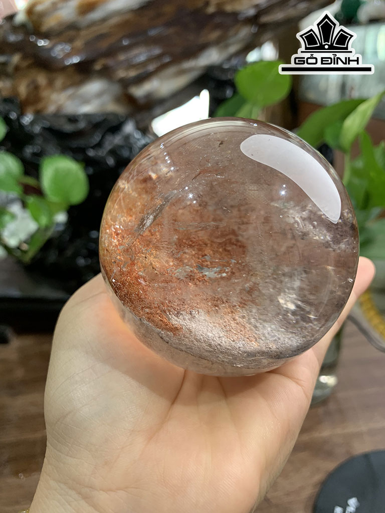 Bi Cầu Đá Thạch Anh Ưu Linh Đường Kính 7,5 (cm) 0,6kg