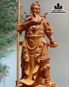 Tượng Quan Công Gỗ Hương Cao 100 Ngang 36 Sâu 24 (cm)