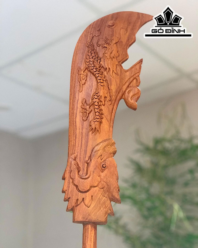 Tượng Quan Công Gỗ Hương Cao 100 Ngang 36 Sâu 24 (cm)