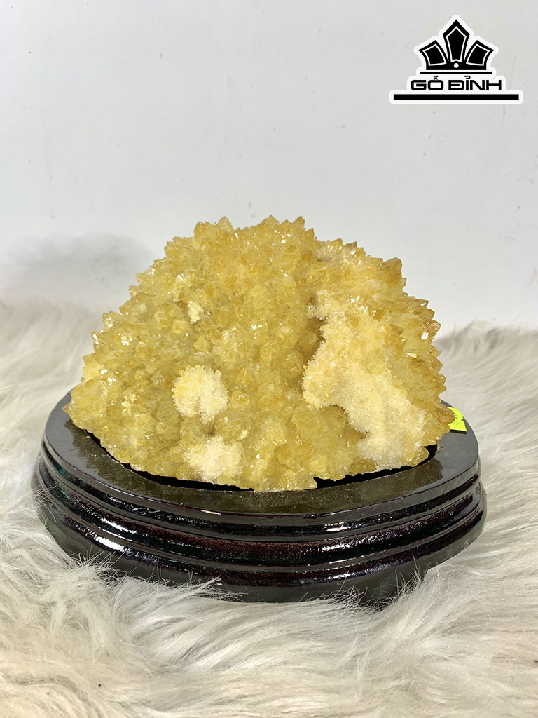 Tác Phẩm Mầm Tinh Thể Đá Thạch Anh Vàng Cao 16 (cm) 1,68kg