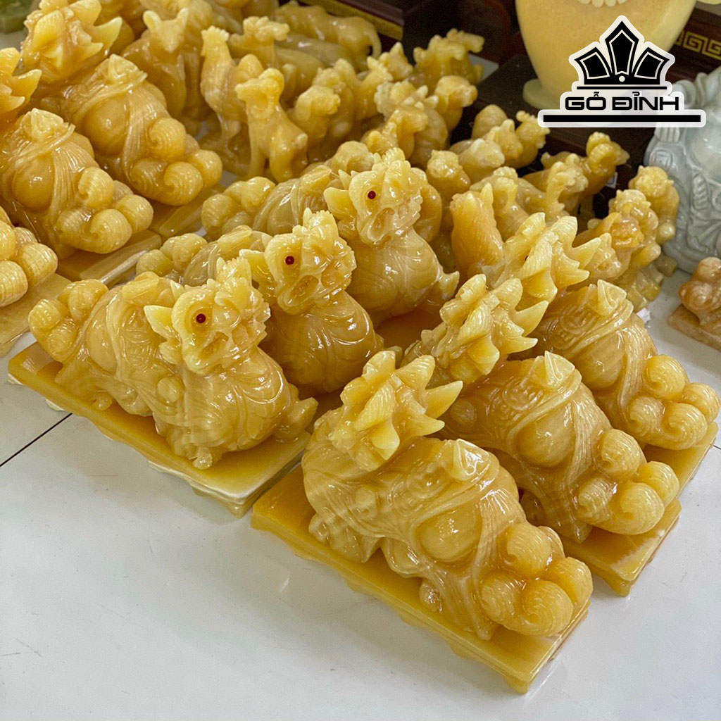 Tượng Tỳ Hưu Đá Ngọc Hoàng Long Cao 20 (cm)