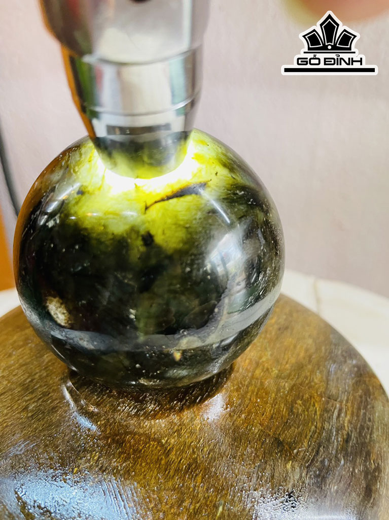 Bi cầu Đá Xà Cừ (Labradorite) Cao 16 Ngang 16 (cm) 3,2kg