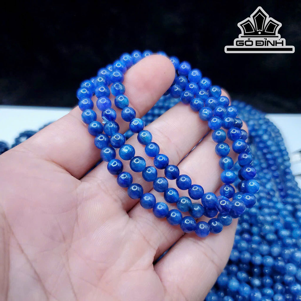 Vòng Tay Chuỗi Đá Kyanite Đường Kính Hạt 5,8 (cm)