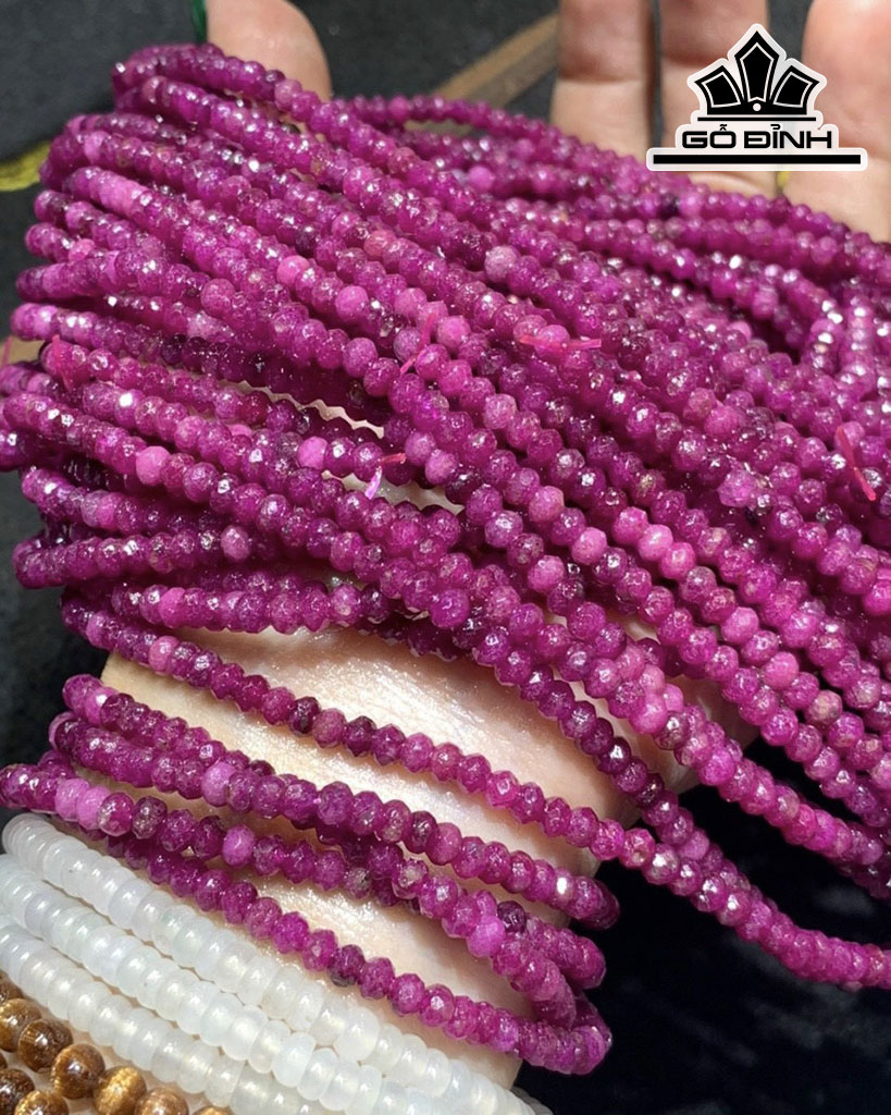 Vòng Tay Chuỗi Đá Ruby Đường Kính Hạt 4 (cm)