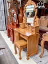 Bàn Trang Điểm Gỗ Gõ Đỏ (Cà te) Cao 70 Ngang 90 Sâu 43 (cm)