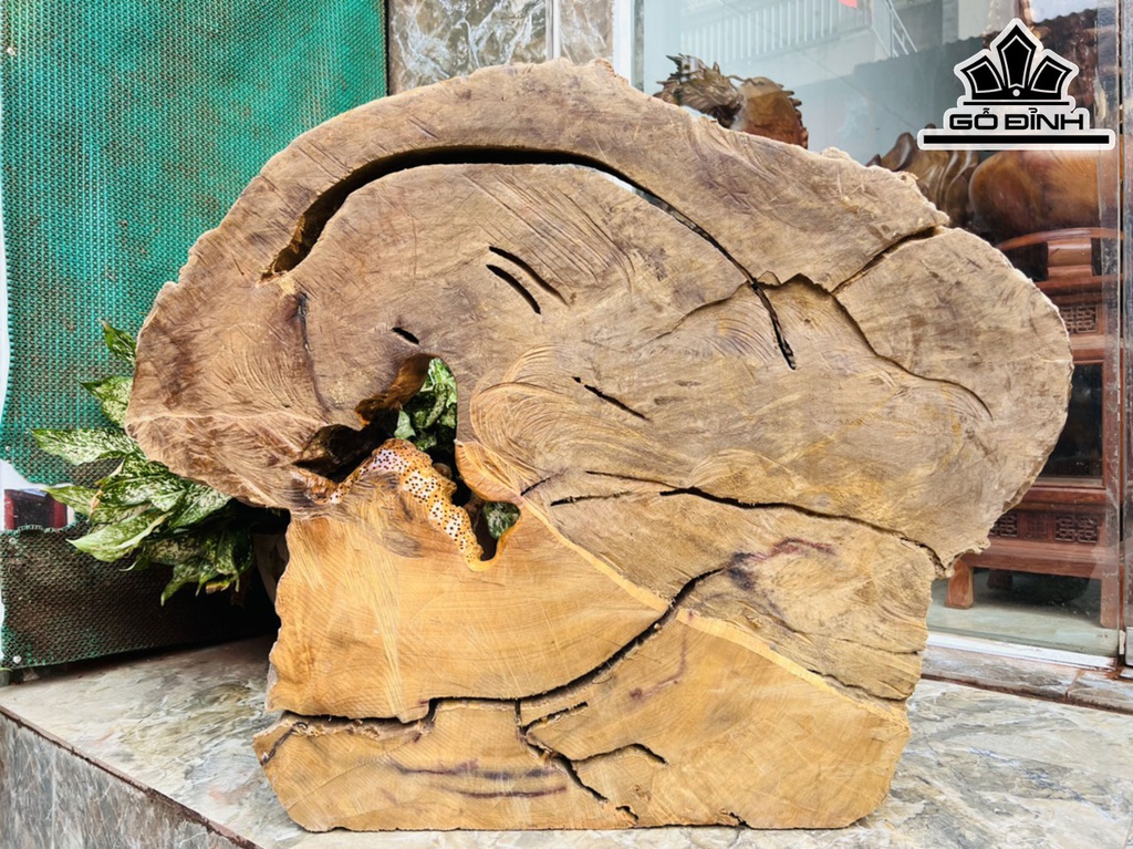 Tượng Nhất Tâm Bái Phật Gỗ Xá Xị Cao 71 Ngang 82 Sâu 20 (cm)