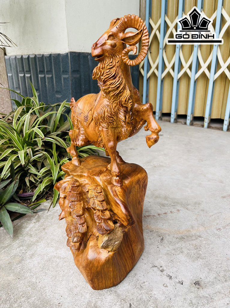 Tượng Nhất Dương Gỗ Hương Cao 50 Ngang 28 Sâu 20 (cm)