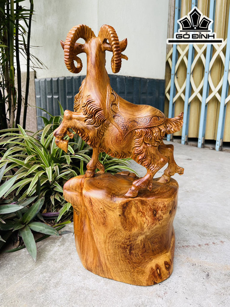 Tượng Nhất Dương Gỗ Hương Cao 50 Ngang 28 Sâu 20 (cm)