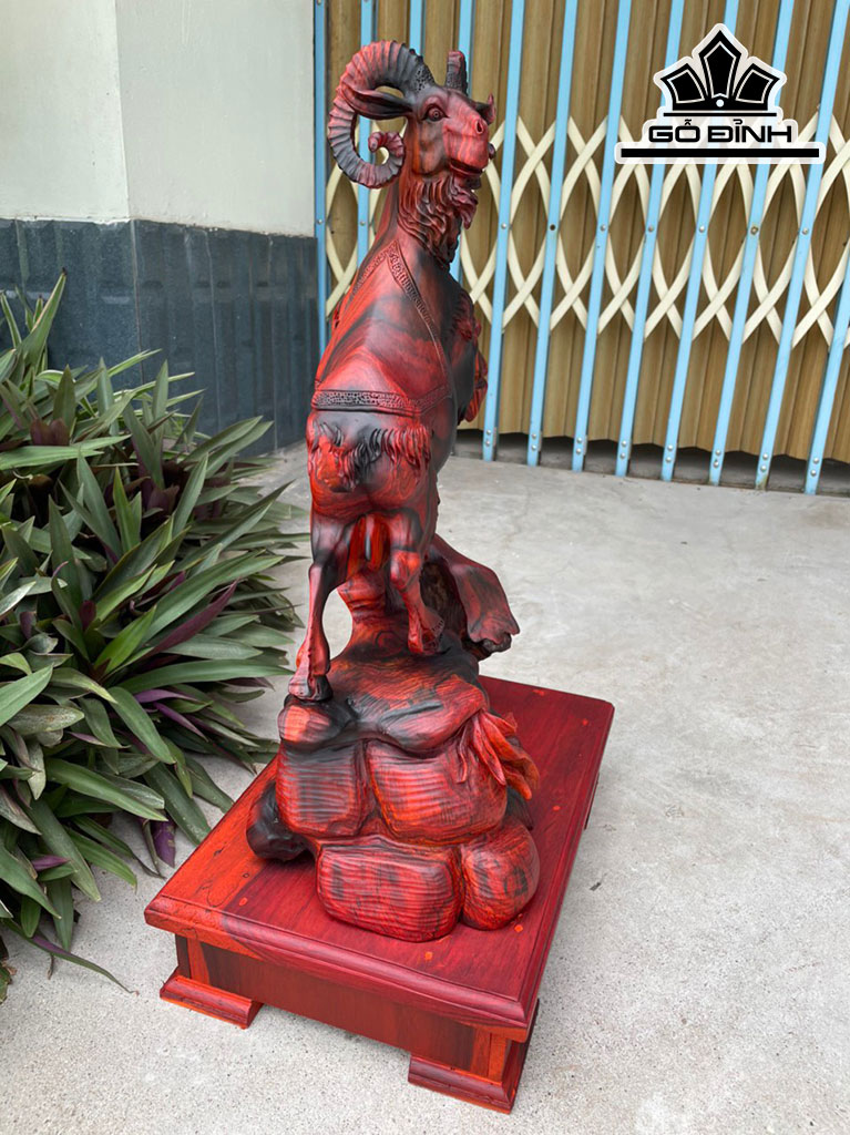 Tượng Nhất Dương Gỗ Trắc Cao 50 Ngang 30 Sâu 19 (cm)