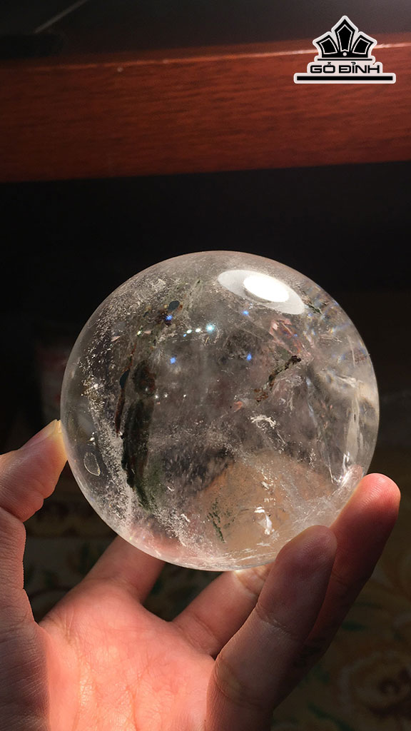 Bi Cầu Đá Thạch Anh Ưu Linh Đường Kính 74 (mm) 564gr