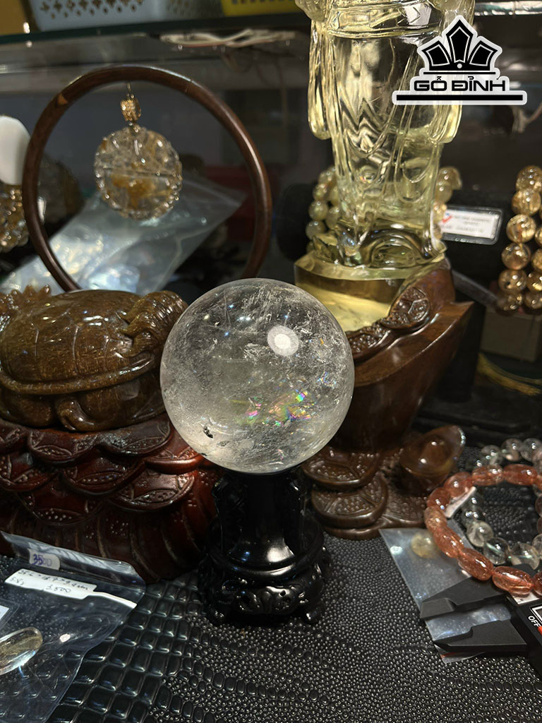 Bi Cầu Đá Thạch Anh Ưu Linh Đường Kính 74 (mm) 564gr