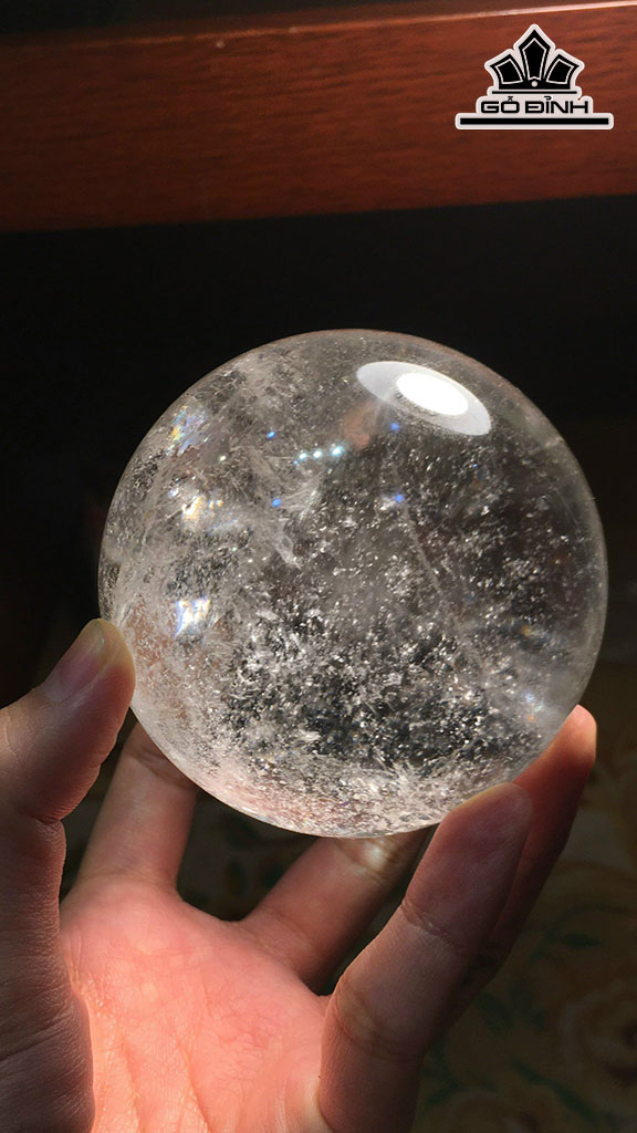 Bi Cầu Đá Thạch Anh Ưu Linh Đường Kính 74 (mm) 564gr
