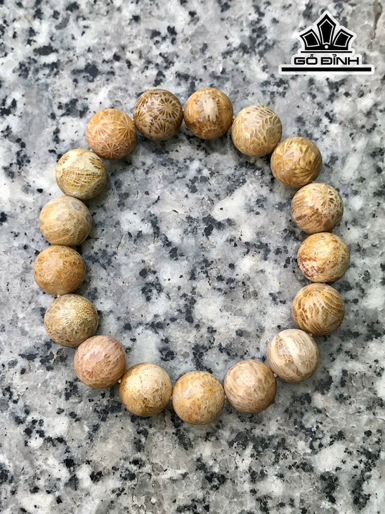 Vòng Tay Đá San Hô Đường Kính Hạt 12.5 (mm)