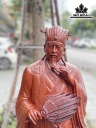 Tượng Gia Cát Lượng Gỗ Hương Cao 125 Ngang 36 Sâu 30 (cm)