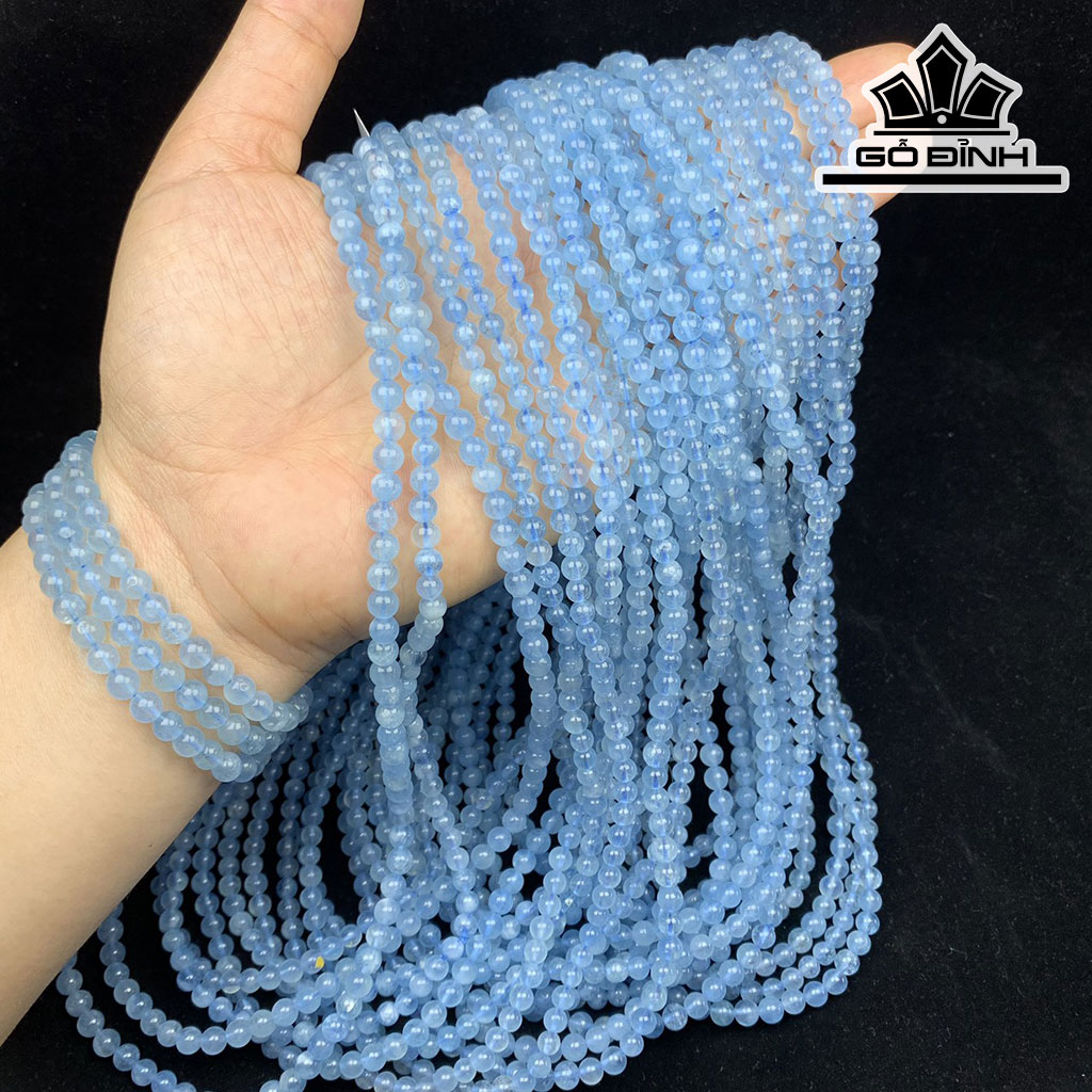 Chuỗi Đá Aquamarine Đường Kính Hạt 5 (mm)
