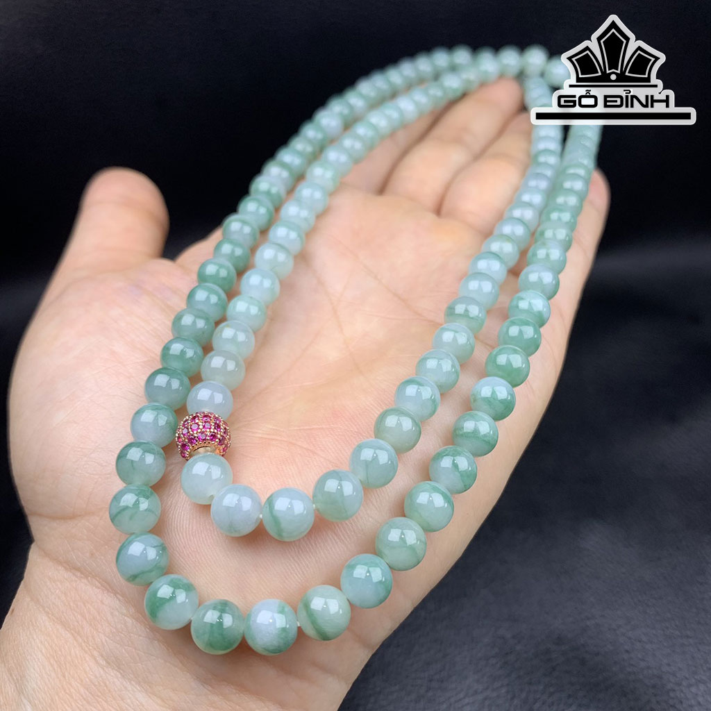 Chuỗi Đá Cẩm Thạch (Jadeite) Đường Kính Hạt 7 (mm)