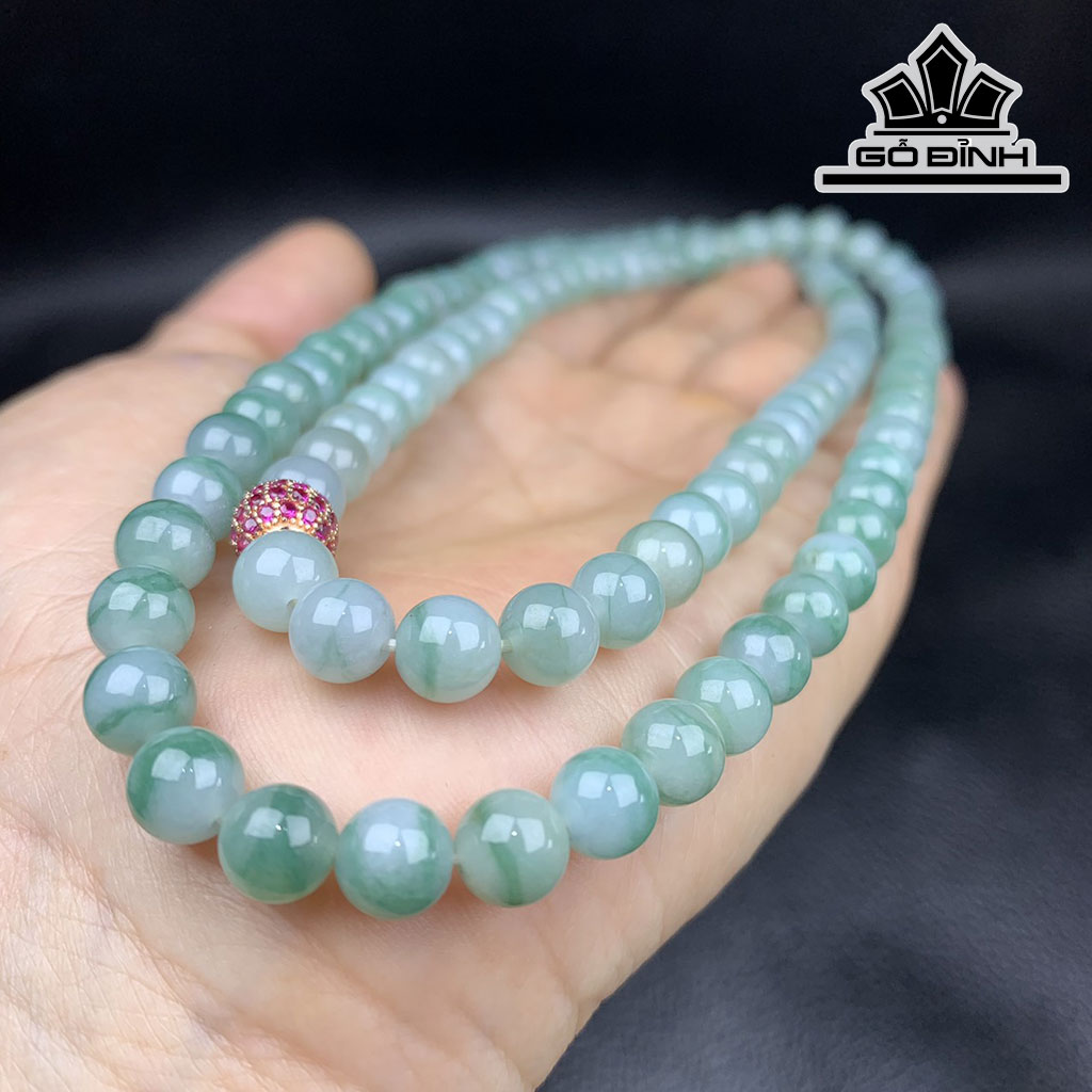 Chuỗi Sợi Đá Cẩm Thạch (Jadeite) Đường Kính Hạt 7 (mm)