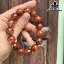 Vòng Tay Đá Thạch Anh Tóc Nâu Đường Kính Hạt 14 (mm)