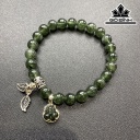 Vòng Tay Đá Thạch Anh Tóc Xanh Đường Kính Hạt 7,1 (mm)