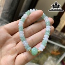 Vòng Tay Đồng Điếu Đá Cẩm Thạch (Jadeite) Đường Kính Hạt 7,5 (mm)