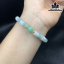 Vòng Tay Đồng Điếu Đá Cẩm Thạch (Jadeite) Đường Kính Hạt 7,5 (mm)