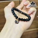 Vòng Tay Túi Tiền Đá Thạch Anh Tóc Đen Đường Kính Hạt 7,7 (mm)