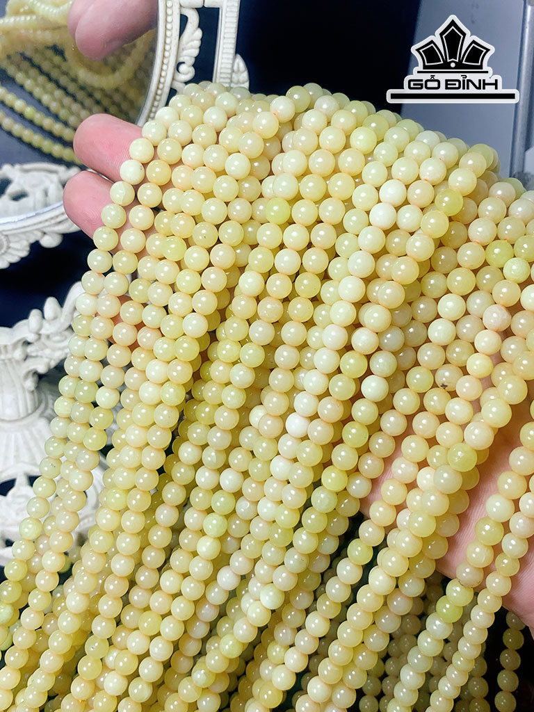 Chuỗi Đá Serpentine Đường Kính Hạt 6,4 (mm)