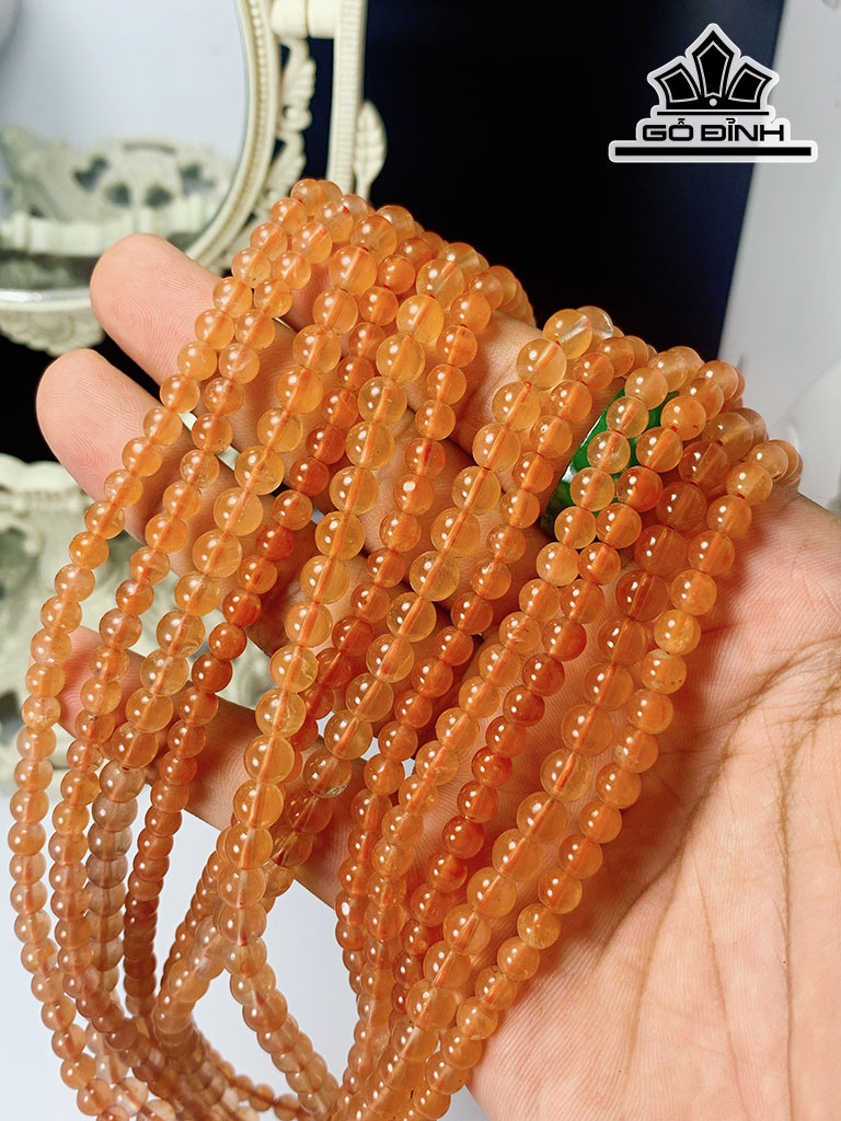 Chuỗi Đá Thạch Anh Ưu Linh Đường Kính Hạt 6 (mm)