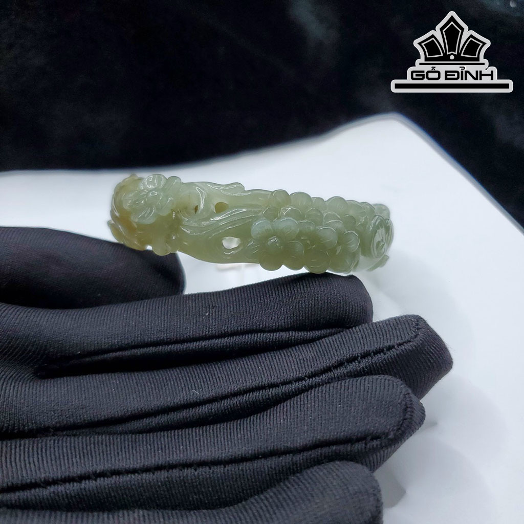 Vòng Tay Đá Ngọc Bích (Nephrite Jade) Đường Kính 58 (mm)