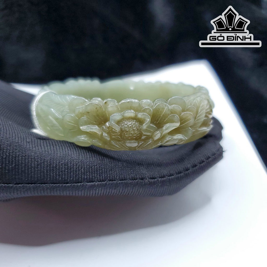 Vòng Tay Đá Ngọc Bích (Nephrite Jade) Đường Kính 58 (mm)