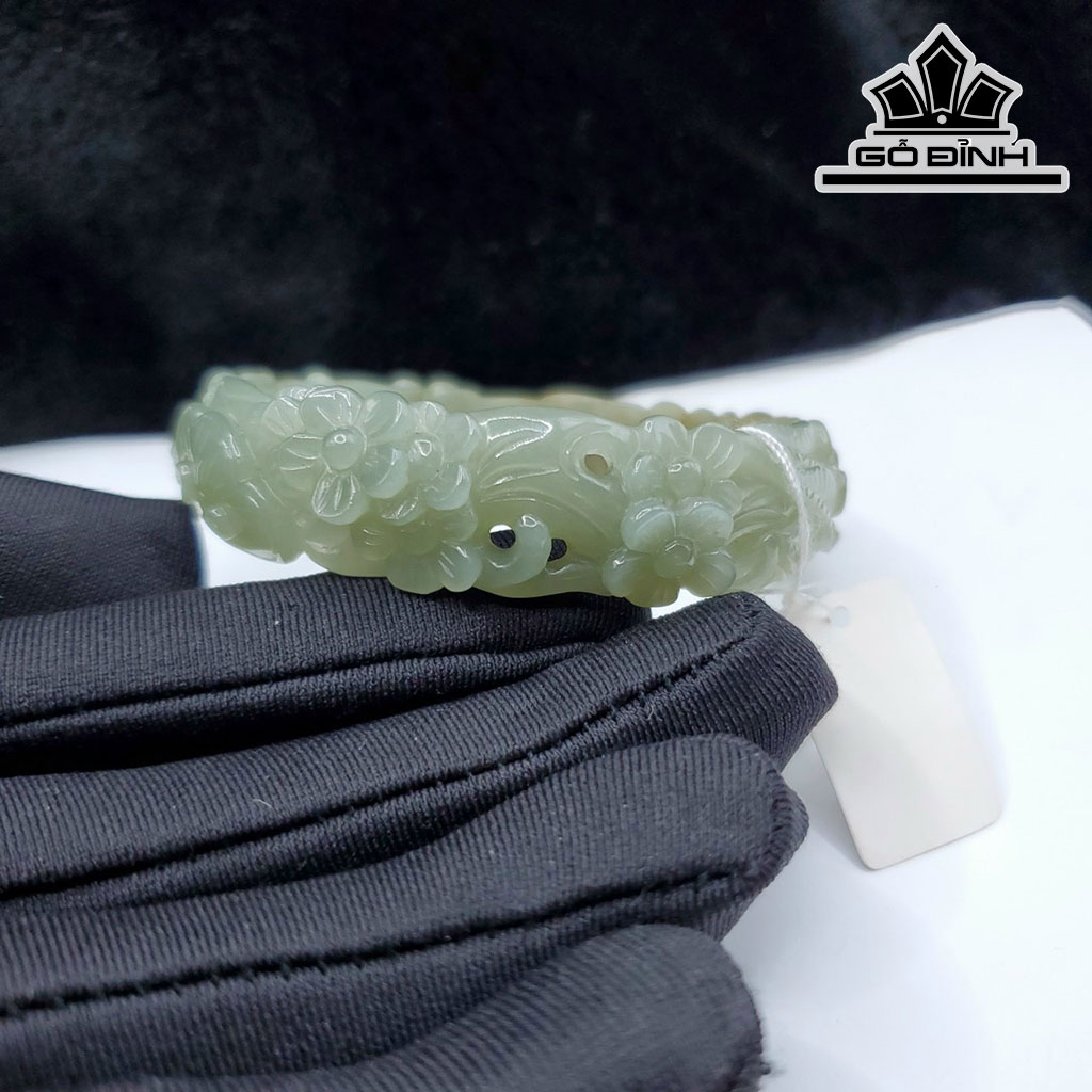Vòng Tay Đá Ngọc Bích (Nephrite Jade) Đường Kính 58 (mm)