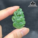 Mặt Dây Chuyền Hồ Ly Đá Ngọc Bích (Nephrite Jade) Cao 37 (mm)