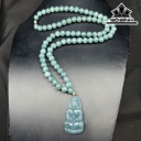 Vòng Cổ Đá Ngọc Lam (Turquoise) Đường Kính Hạt 8 (mm)