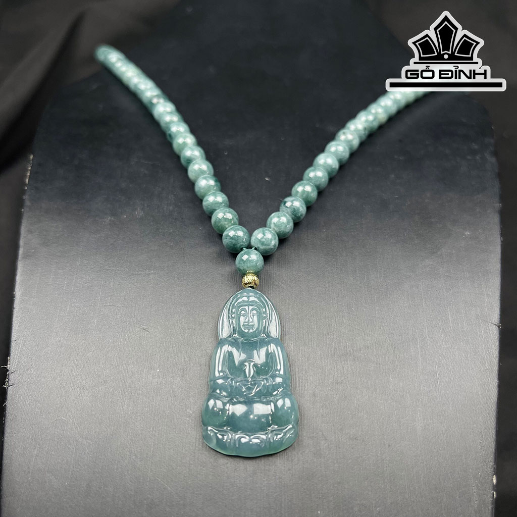 Vòng Cổ Đá Ngọc Lam (Turquoise) Đường Kính Hạt 8 (mm)