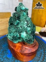 Tác Phẩm Đá Khổng Tước (Malachite) Cao 18 (cm) 2,5kg