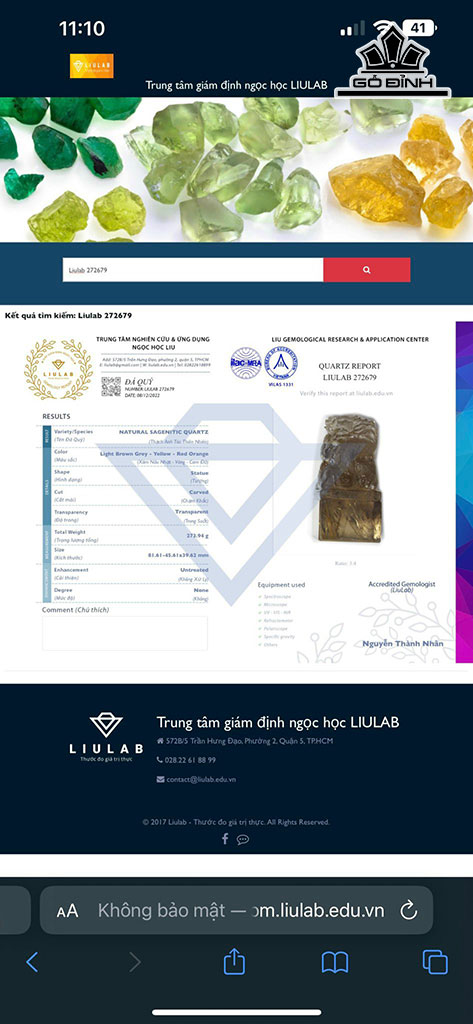 Ấn Rồng Đá Thạch Anh Tóc Vàng Cao 81,61 Ngang 45,61 Sâu 39,62 (mm) 273,94gr