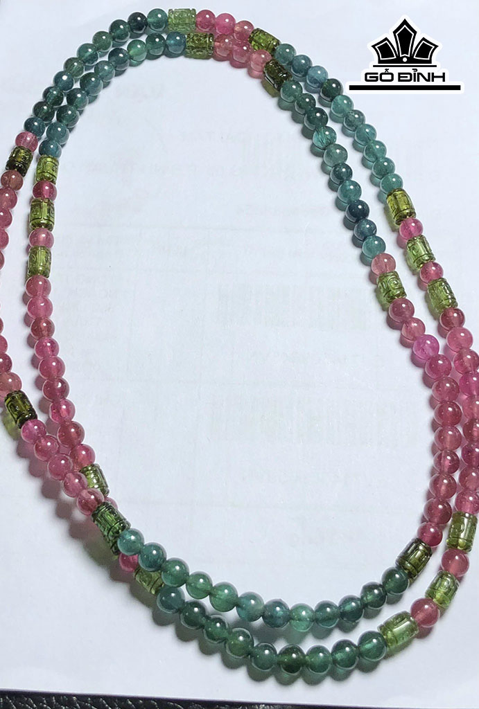 Chuỗi Đá Tourmaline Đường Kính Hạt 4,8 (mm) 24gr